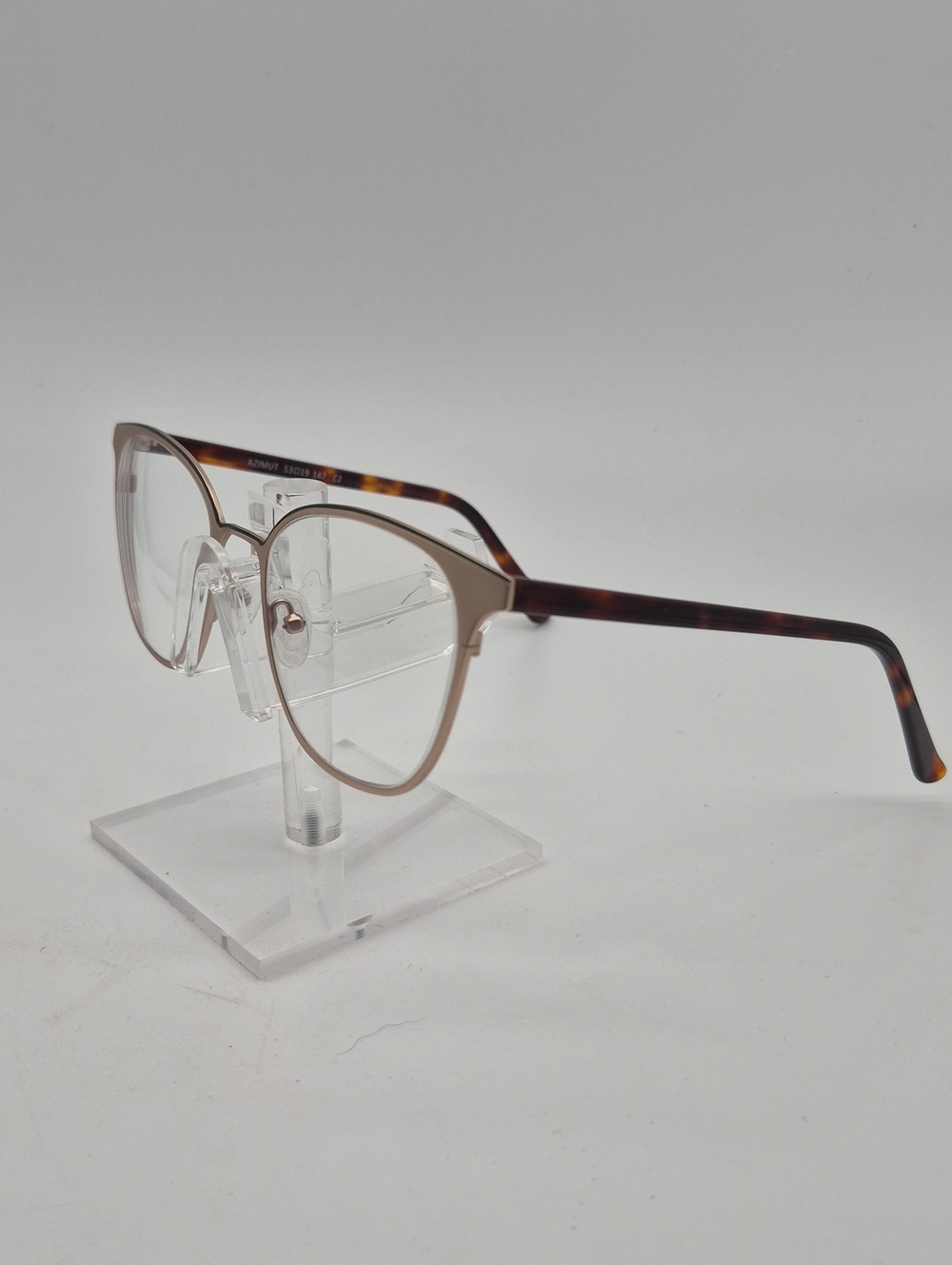 Women's Fashion Clear Lens Glasses with Tortoiseshell Temples